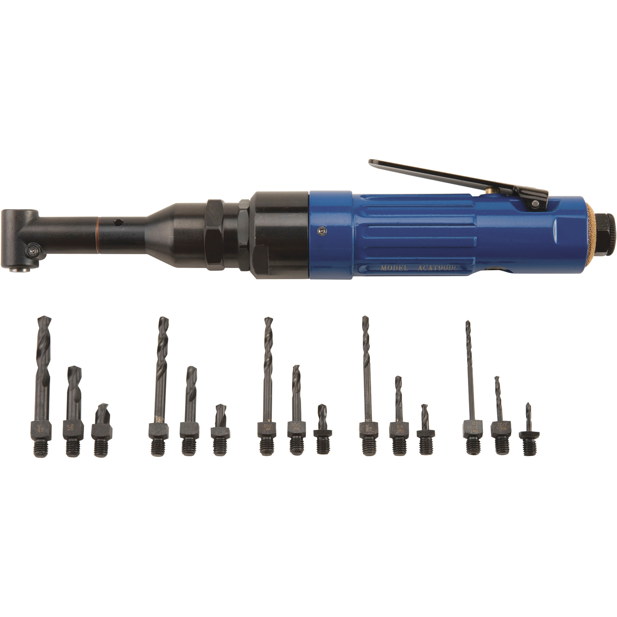 Air Capital RightAngle Air Drill Kit, 3200 RPM, 3 CFM, Model 65006